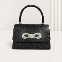 PVC & Polyester Easy Matching Clutch Bag with chain & with rhinestone bowknot pattern PC