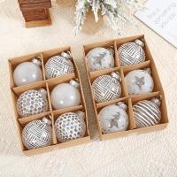 El plastico Bolas de decoración de Navidad, patrón diferente para la elección, más colores para elegir,  Caja