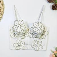 Polyester Camisole Floral Blanc pièce