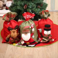 Telas no tejidas Bolsa de regalo de Navidad, diferente color y patrón de elección,  trozo