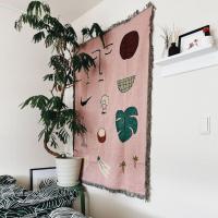 Cotton Tapestry for home decoration pink PC
