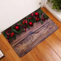 Polyester Absorbent Floor Mat christmas design printed PC
