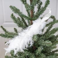 Plume Décoration suspendue d’arbre de Noël Blanc pièce
