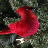 Pluma & Espuma Árbol de Navidad colgando de la decoración, rojo,  trozo
