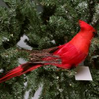Plume & Mousse Décoration suspendue d’arbre de Noël Rouge pièce