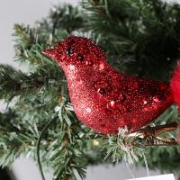 Feather & Foam Christmas Tree Hanging Decoration christmas design red PC