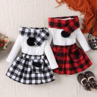 Cotton Girl Clothes Set & three piece skirt & scarf & top patchwork Others Set