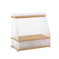 Acrylic & Solid Wood Shelf for storage & durable PC