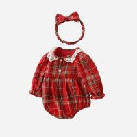 Cotton Crawling Baby Suit Crawling Baby Suit & Hair Band Others red PC