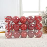 El plastico Bolas de decoración de Navidad, patrón diferente para la elección, más colores para elegir, 30PCs/Caja,  Caja