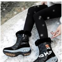 Plush Snow Boots & thermal Rubber Plastic Injection Solid Pair
