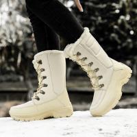 Cloth & Plush Snow Boots & anti-skidding & thermal Plastic Injection Solid Pair