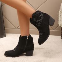 Cloth & Silk Cowboy Boots hardwearing & breathable Plastic Injection Solid Pair
