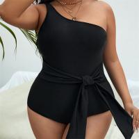 Spandex & Polyester Plus Size One-piece Swimsuit & padded Solid PC