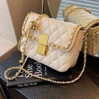 PU Leather Box Bag Crossbody Bag with chain & soft surface PC