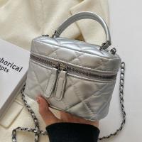 PU Leather Bucket Bag Handbag sewing thread & soft surface Argyle PC