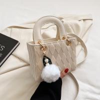 PU Leather Handbag Mini & with fur ball Argyle PC