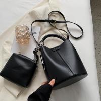 PU Leather With Coin Purse & Bucket Bag Handbag attached with hanging strap PC