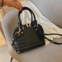 PU Leather Shell Shape Handbag soft surface & attached with hanging strap Stone Grain PC