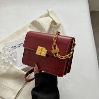 PU Leather Box Bag Shoulder Bag with chain & soft surface Stone Grain PC