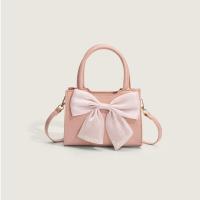 PU Leather Easy Matching Handbag attached with hanging strap bowknot pattern PC