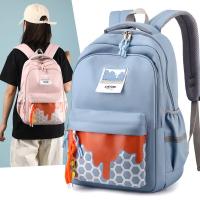 Nylon Backpack with hanging ornament & soft surface & hardwearing PC