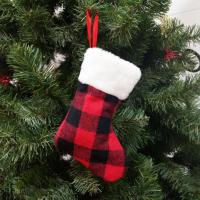 Cloth Christmas Stocking for home decoration & christmas design plaid PC