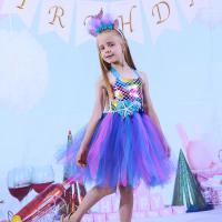 Chemical Fiber & Polyester Ball Gown Children Mermaid Costume  multi-colored PC