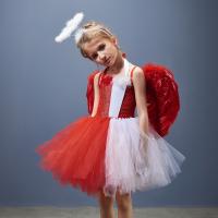 Nylon & Polyester Kinderen Halloween Cosplay Kostuum rood en wit stuk