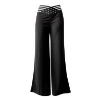 Polyester Wide Leg Trousers Solid PC