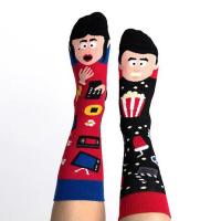 Coton Chaussettes unisexes pour les genoux jacquard couleur et motif différents pour le choix : Paire