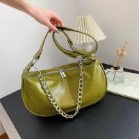 PU Leather Shoulder Bag with chain & soft surface PC