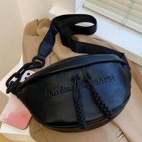 PU Leather Waist Pack soft surface & can be used as chest pack black PC