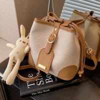 PU Leather Bucket Bag Crossbody Bag embossing & soft surface PC