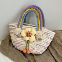 Straw Bucket Bag Woven Tote soft surface PC