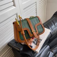 PU Leather Box Bag & Saddle Crossbody Bag soft surface Argyle PC
