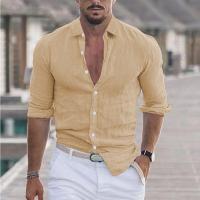 Polyester Mannen long sleeve casual shirts meer kleuren naar keuze stuk