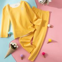 Polyester Ensemble de pyjama pour enfants Patchwork Solide plus de couleurs pour le choix Ensemble
