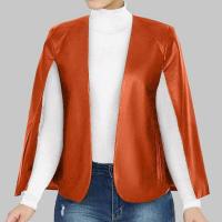 PU Leather & Cotton Motorcycle Jackets & fake two piece & loose patchwork Solid PC
