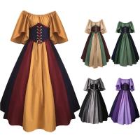 Spandex & Polyester Middle Ages Dress patchwork Solid PC