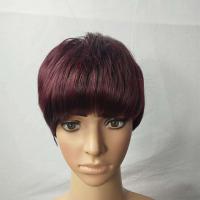 High Temperature Fiber short hair Wig Can NOT perm or dye red and black PC