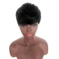 High Temperature Fiber short hair Wig Can NOT perm or dye & for women black PC