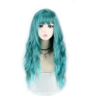 High Temperature Fiber mid-long hair & can be permed and dyed & Wavy Wig for women PC