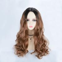 High Temperature Fiber mid-long hair & Wavy Wig Can NOT perm or dye & for women brown PC