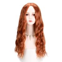 High Temperature Fiber mid-long hair & Wavy Wig Can NOT perm or dye & for women orange PC