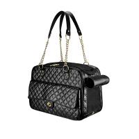 PU Leather Pet Carry Handbag portable black PC