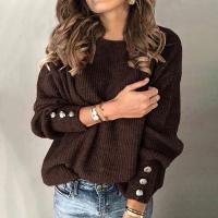 Acrylic & Polyester Women Sweater & loose & thermal Solid PC