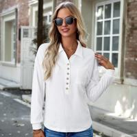 Polyester Women Long Sleeve Blouses slimming Solid PC