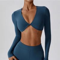 Polyamide & Spandex Slim & Quick Dry Women Yoga Tops midriff-baring & skinny Solid PC