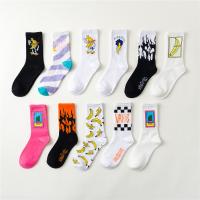 Cotton Men Knee Socks deodorant & thermal & breathable printed : Pair